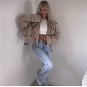 Zara IT Girl Cropped Trench Coat